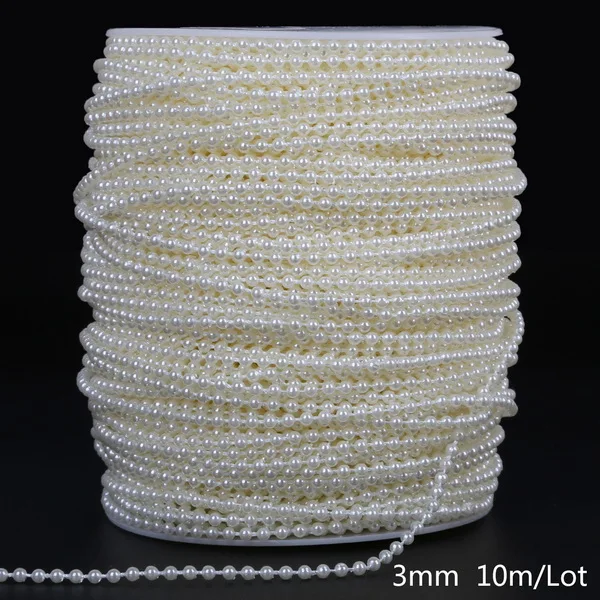 Ivory Pearl Bead Chain for DIY Decorations & Crafts