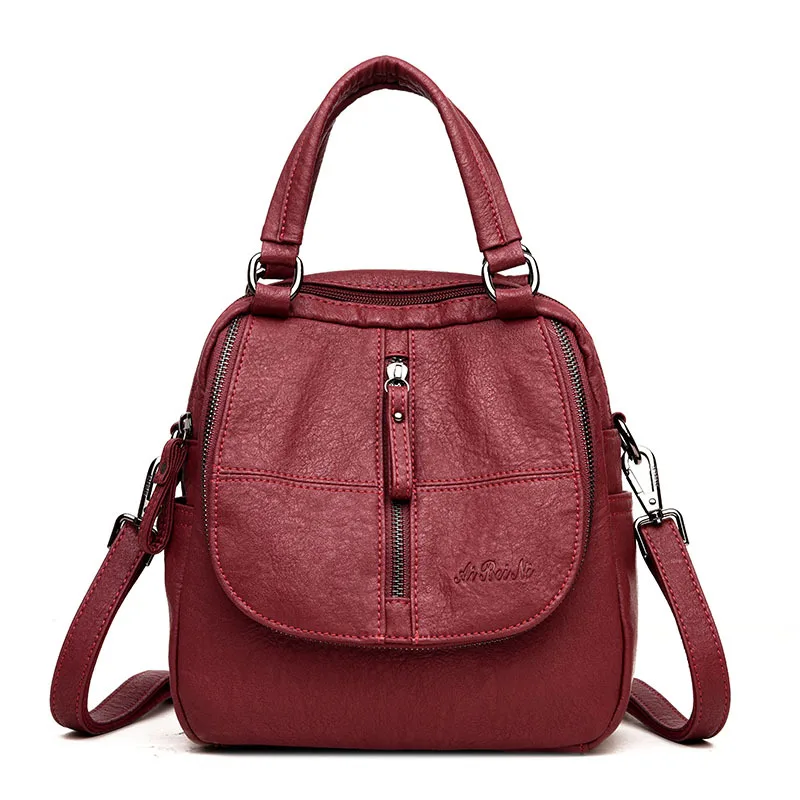 

Tarvel leather backpack female bag 2018 fashion simple bag for women backpack large capacity casual tote shoulder strap bag