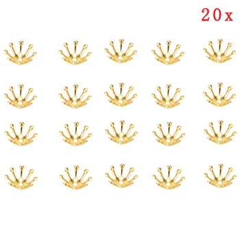 

20pcs Flowers Bead Cap Wraps Silver/Gold Color 10MM Filigree Connectors Charms For Jewelry Findings Accessories