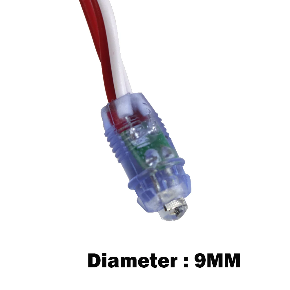 50 шт./лот 9 мм светодио дный pixel модульная светящаяся гирлянда DC5V IP68 водонепроницаемый канал буквы светодио дный очков Светло