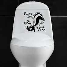 Милая кошка эльф весело Ванная комната стены Стикеры Пупс зоны Туалет домашний декор Гостиная виниловые наклейки, художественный постер Туалет Стикеры s