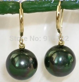 

Hot sell Noble- Wholesale 2mm Tahitian Black Peacock Sea Shell Pearl Earring