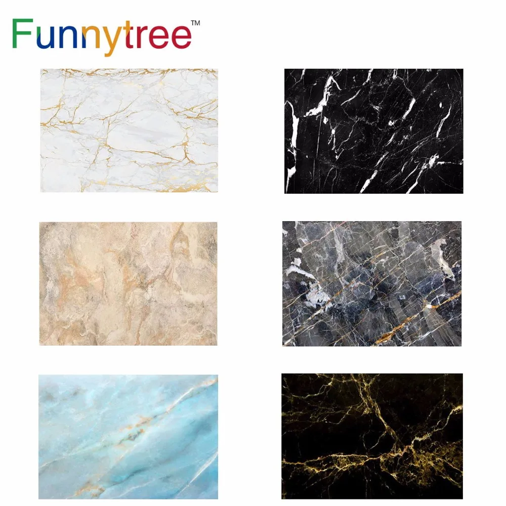 Фотофон Funnytree для еды маленького размера виниловый винтажный мраморный фон дня