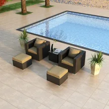 Уличная мебель из ротанга, набор клубных стульев из 5 предметов