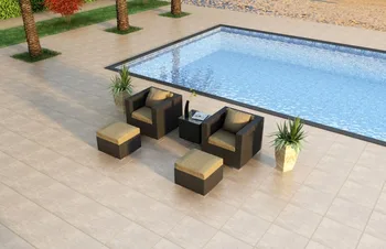

Outdoor rattan furniture 5-Piece Club Chair Set