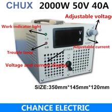 50V 40A Switching Power Supply 0-50VDC Adjustable Voltage Power Supply 0-40A Current Adjustable 2000W Switching Power Supply