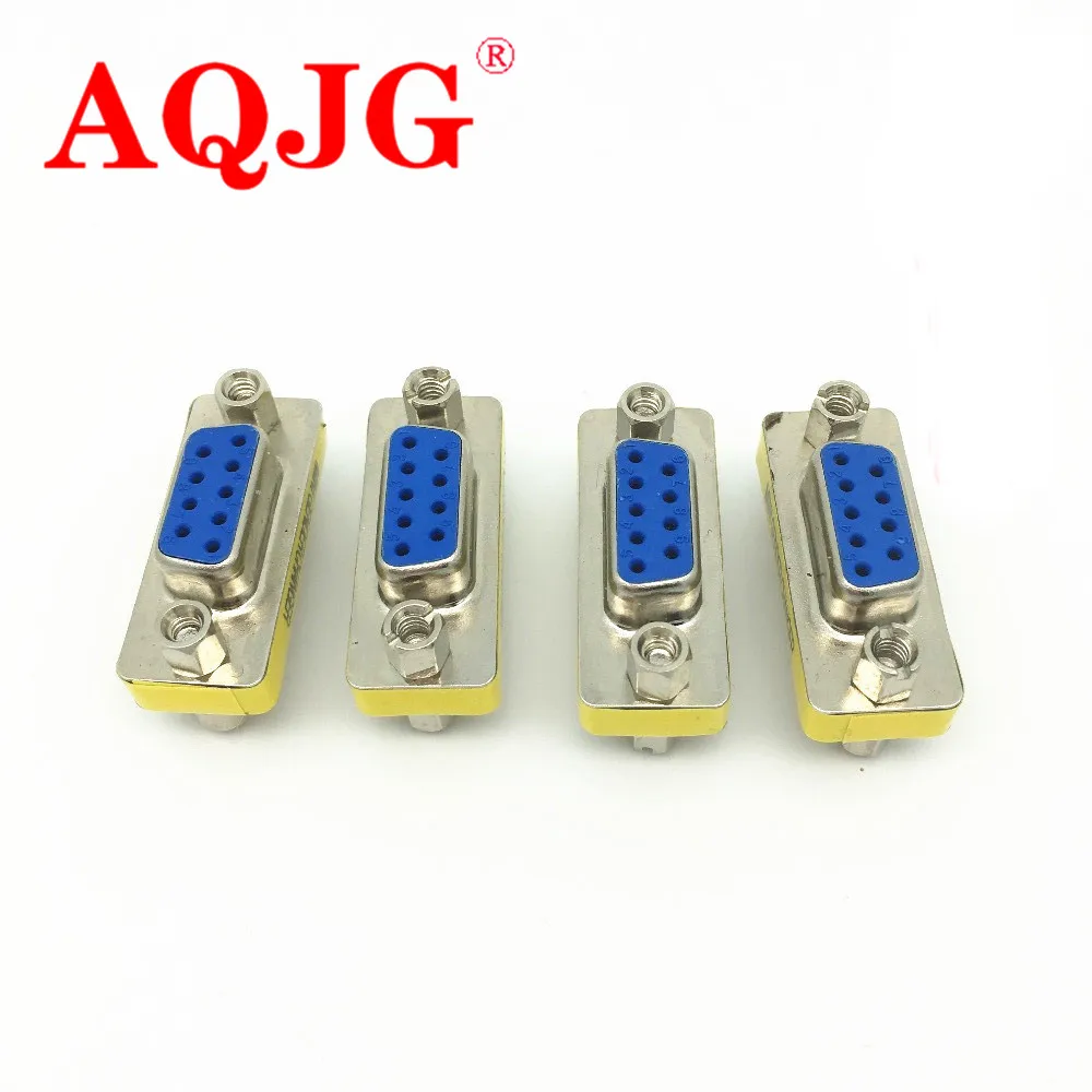 10pcs New 9Pin RS232 Serial Port Adapter Connector DB9 Female to Female