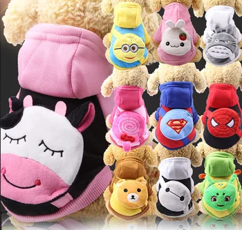 

New Autumn Winter Pet Products Dog Clothes Pets Coats Soft Cotton Dog Hoodies Clothing For Puppy Dogs 7 colors XS-2XL