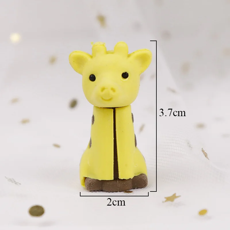 3pcs Cute Kawaii Creative Animal Giraffe Design Drawing Pencil 3pcs Cute Kawaii Creative Animal Giraffe Design Drawing Pencil Eraser Office Supplies School Stationery For Kids Toys Prize Gift In From