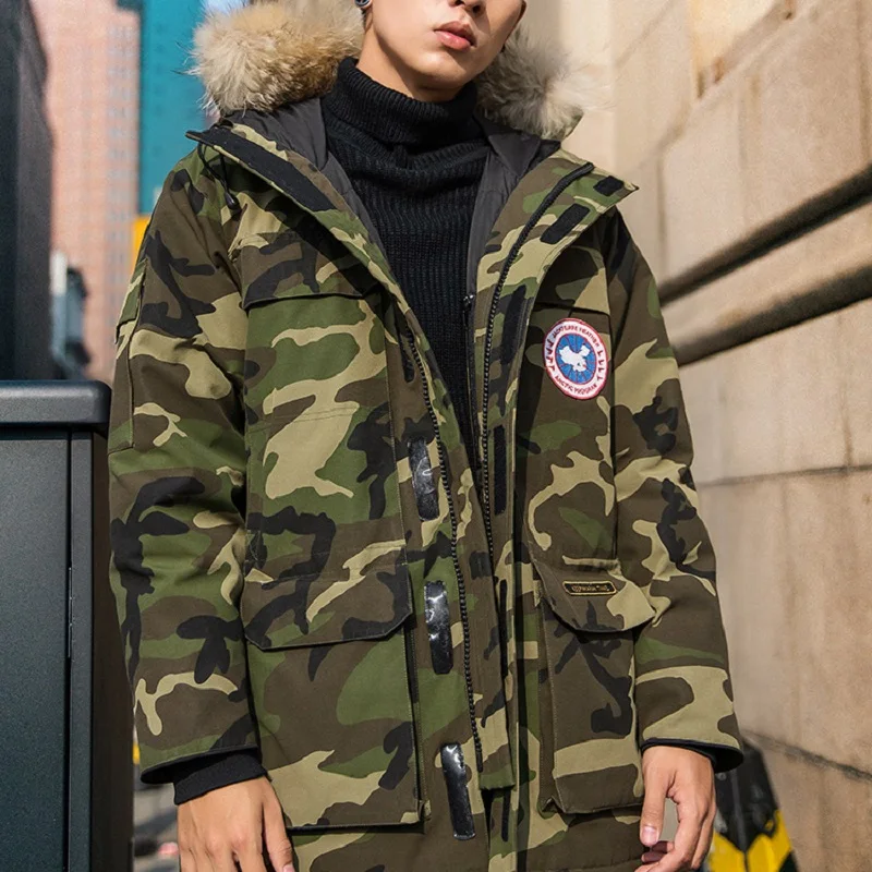 NO.1 DARA 2018 brand clothing jackets thick keep warm men is down jacket high quality fur collar hooded down jacket winter coat