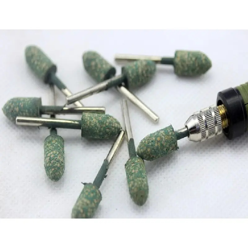 

50pcs/lot 6mm Cone Shape Mounted Points 50PCS Sesame Grinding Heads Rubber Abrasive Tip Elastic Sponge Wheelhead Rubber Wheel