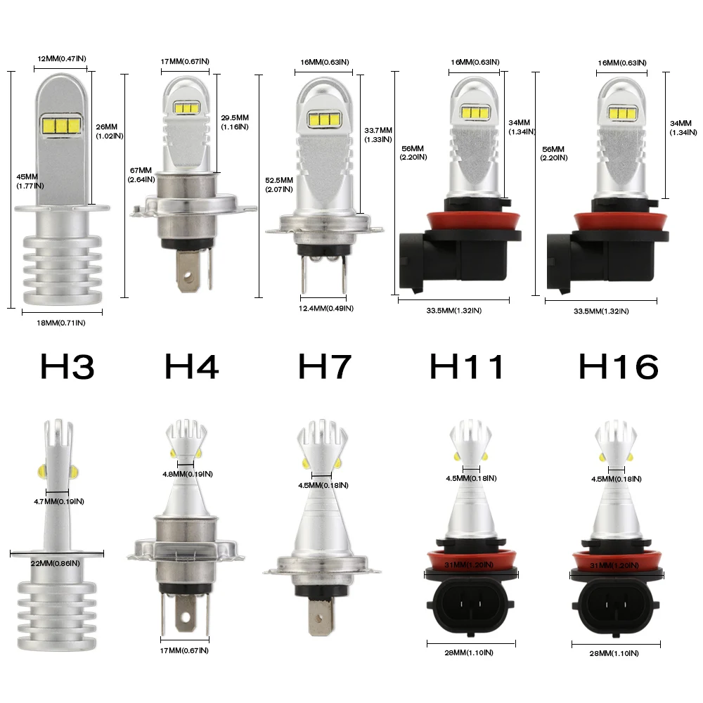 H11 Светодиодная лампа HB4 Led HB3 9006 9005 H4 H7 противотуманный светильник s 1500LM 6000K 12V Белый DRL Дневной ходовой автомобильный светильник авто лампы D50