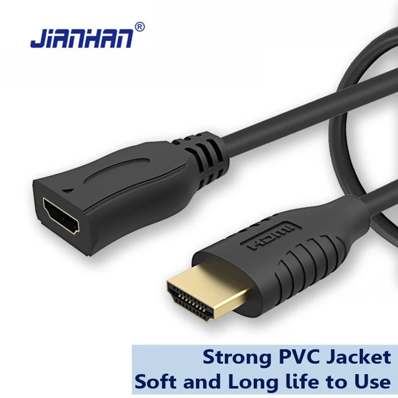 1 м 5 HDMI удлинитель Кабель A папа к женскому 1080P 3D 4 в hdmi для компьютера HD TV LCD PS3