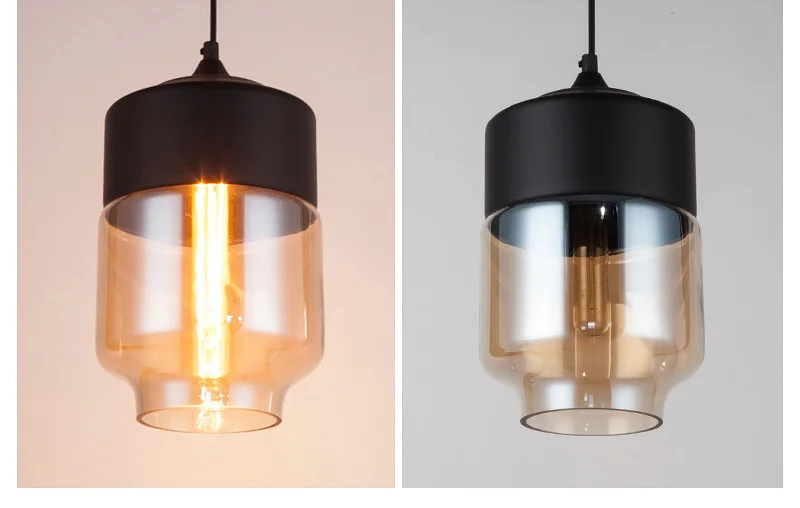 Nordic Modern loft hanging Glass Pendant Lamp Fixtures E27 E26 LED Pendant lights for Kitchen Restaurant Bar living room bedroom (10)
