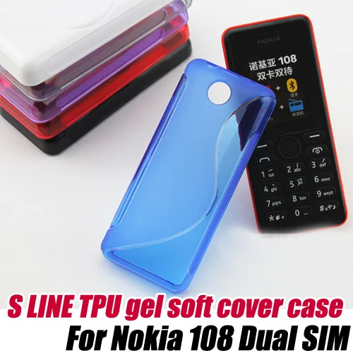 Нескользящий мягкий чехол из ТПУ и геля S Line для nokia 108 1080 |