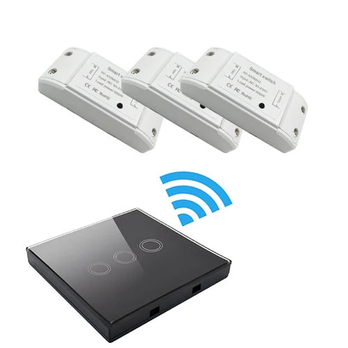 

home Wireless Sensor Remote RF 433MHZ Glass Panel Remote, Touch Switch Light Control, Garage Door, Electric Curtains