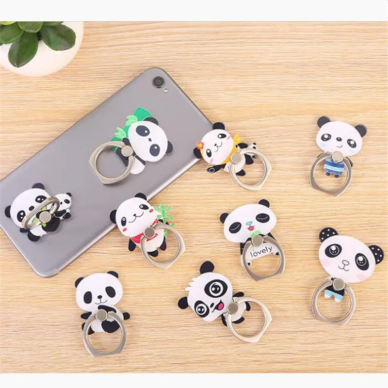 

100PCS/LOT Panda Bear Cute Animal Mobile Phone Stand Holder Finger Ring Smartphone Cartoon Holder Stand For Xiaomi All Phone