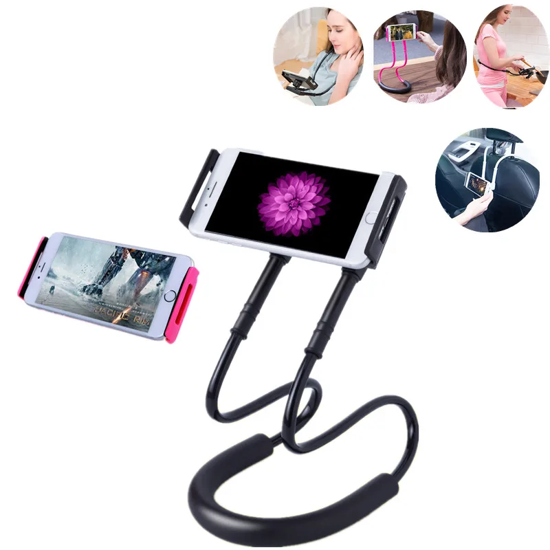 

Car Neck Phone Holder Stand For iPhone Desk 360 Degree Rotation Mobile Phone Mount Bracket Cell Phone Holder Stand