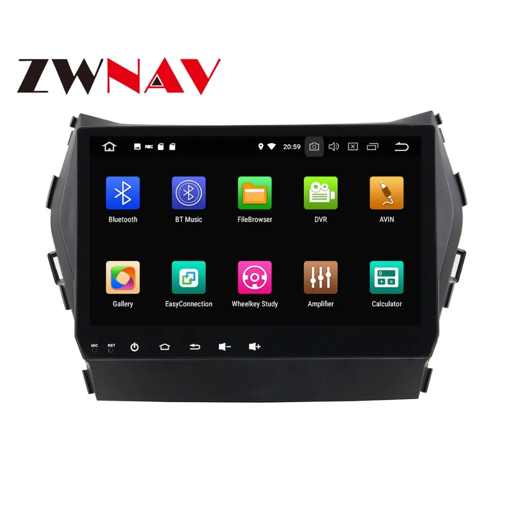Clearance Android 8 4+32G Car DVD Player GPS navigation For Hyundai IX45 Santa fe 2014-2015 head unit multimedia player tape recorder 5