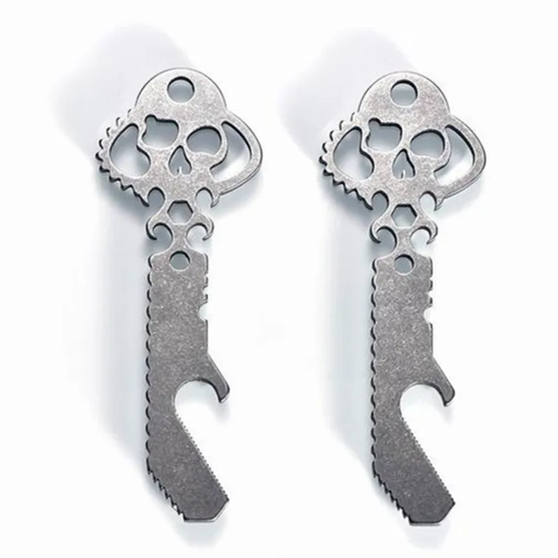 

Stainless Steel Skull Opener Keychain Decorative Pendant Beer Opener EDC Multicolor Tools
