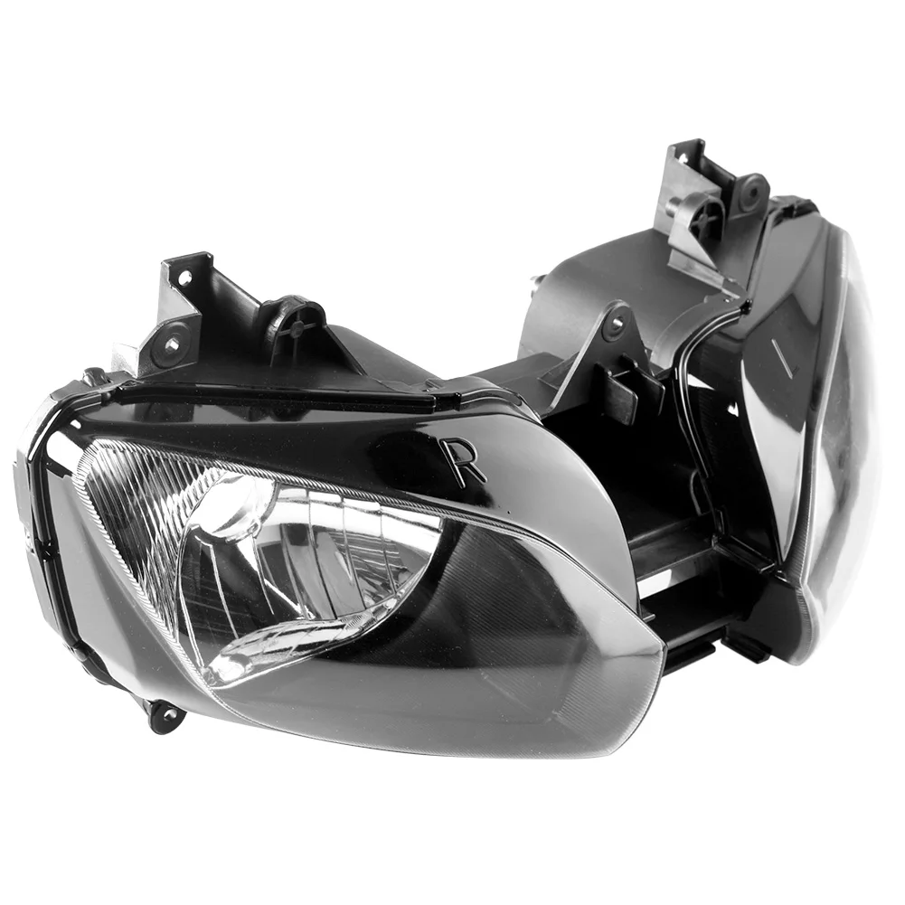 Передняя фара мотоцикла для Yamaha YZF R6 1999 2000 2001 2002, фара мотоцикла, черный цвет