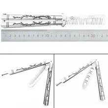 Нержавеющая Сталь Дракон титановое покрытие обучение складной нож не острый бабочка белый с коробкой