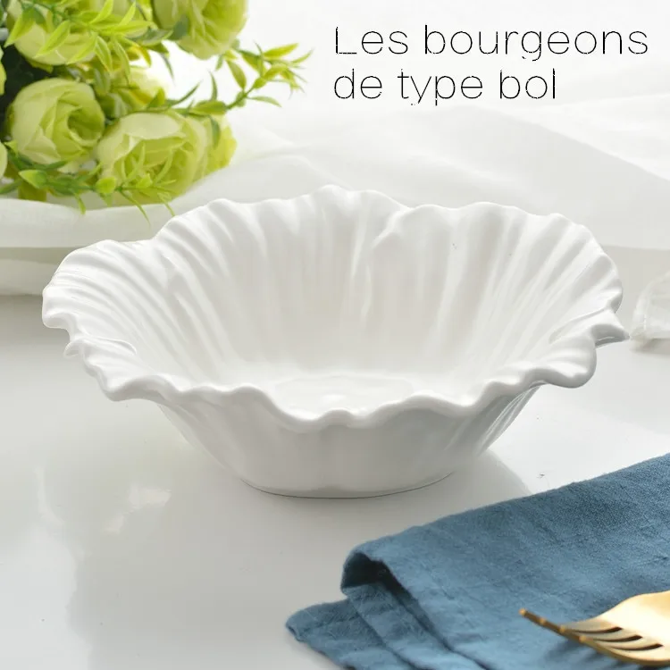 

Western retro palace ceramic bowl flower bowl fruit gourmet display ceramic European bowl