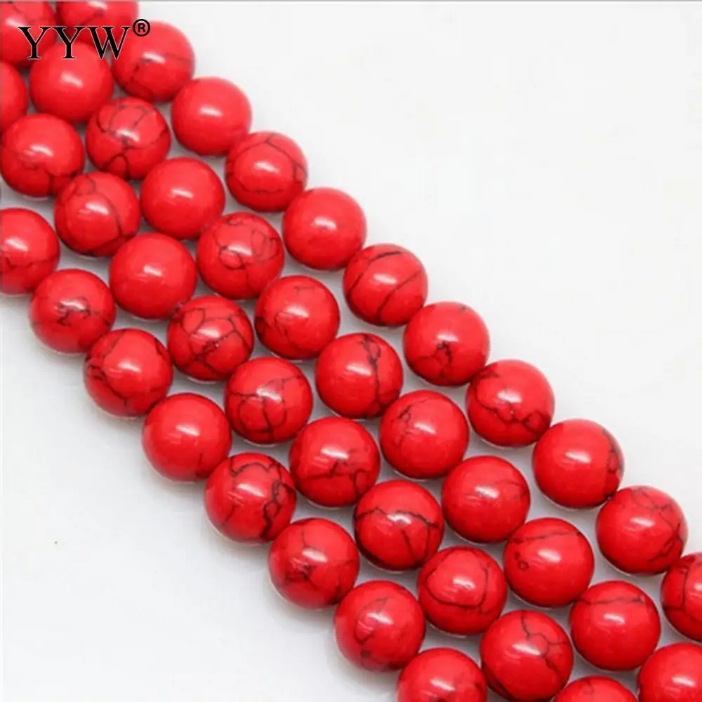 

Hot Sale Turquoises Beads Natural Red 4 6 8 10 12mm Bracelets Necklaces Fit Diy Charm Beads For Jewelry Accessories Making 2018