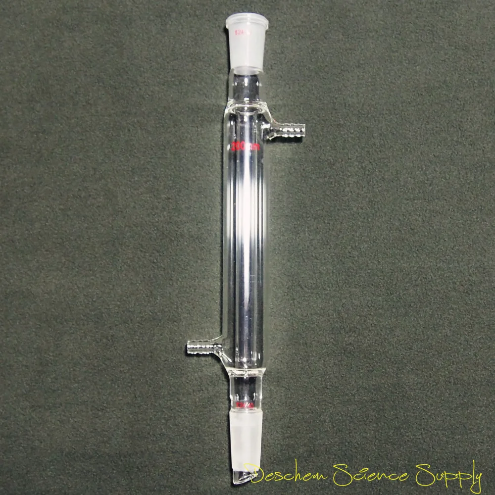 200mm,24/40,Glass Liebig Condenser,Lab Chemistry Disllation Columnin