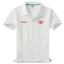 Брендовая одежда Тойота тенниска с логотипом повседневное однотонное Мужское поло рубашка с коротким рукавом высокого качества