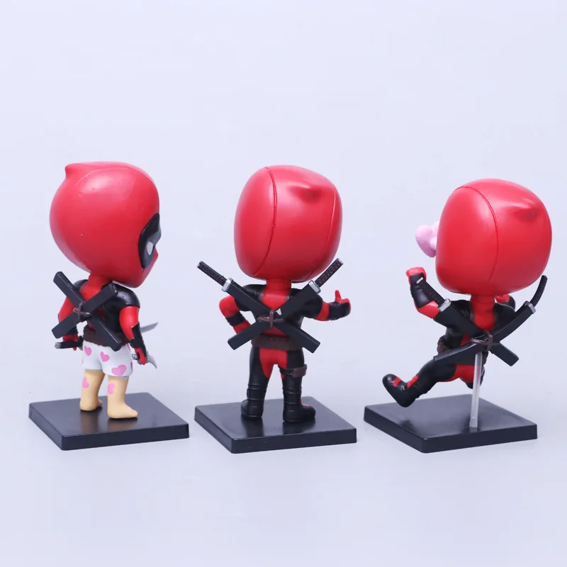 Горячая 3 шт./компл. 12 см фигурка Дэдпул Bobble Head 1/10 Масштаб Окрашенные паук Человек