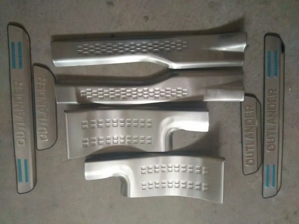 

High quality stainless steel Internal External Scuff Plate/Door Sill for 2013-2018 Mitsubishi Outlander Automotive accessories