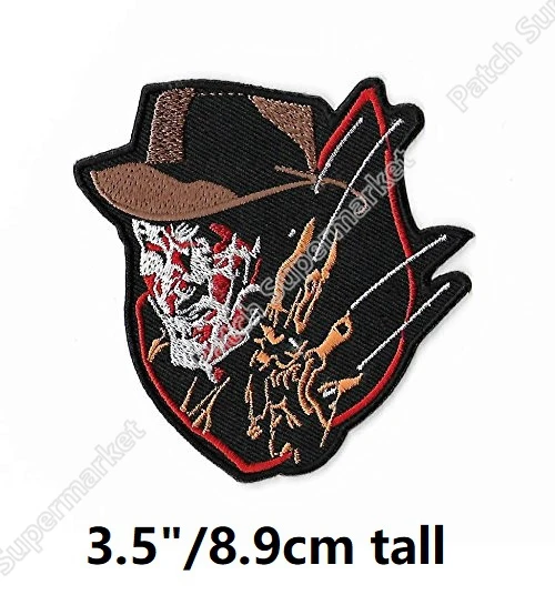 

Freddy Krueger Patches Embroidered Iron on Badge Applique A Nightmare on Elm Street Horror Movie TV Souvenir halloween costume