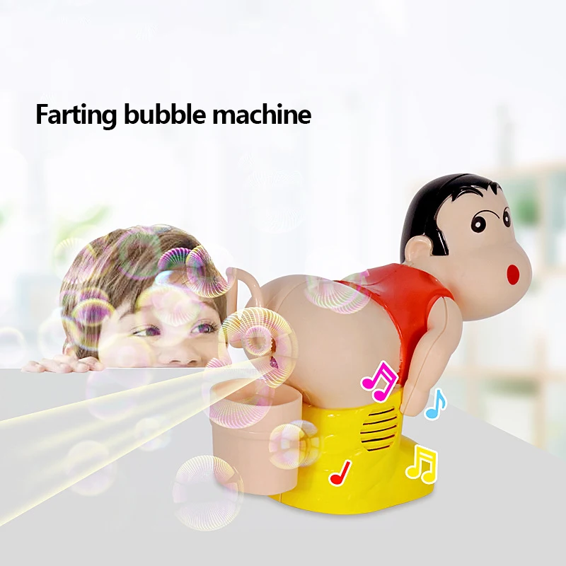 Automatic Bubble Machine Maker Funny Bubble Bath Toy Kid Cartoon Bubble Blower Gun Children Novelty Music Soap Machine Party Toy