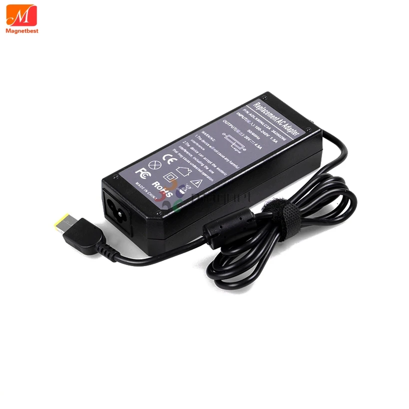 Адаптер постоянного тока для ноутбука 20 в 4.5A 90 Вт квадратный USB Lenovo Thinkpad G510 L440 T540P