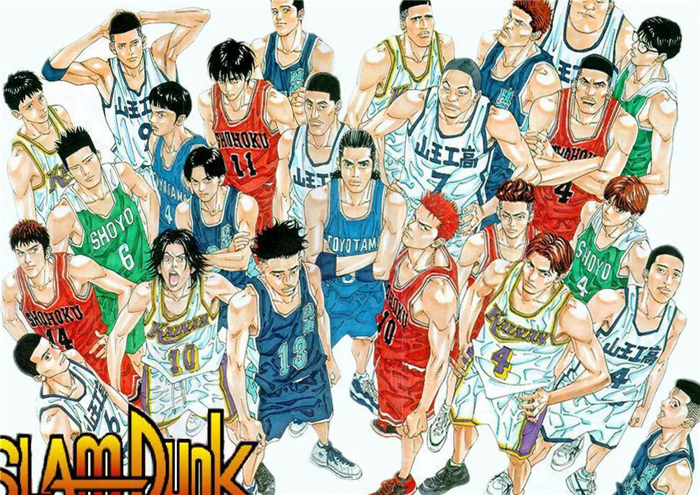 Slam Dunk плакаты настенные наклейки яркие цветные украшения для дома белая бумага с покрытием прямая - Цвет: Сливовый