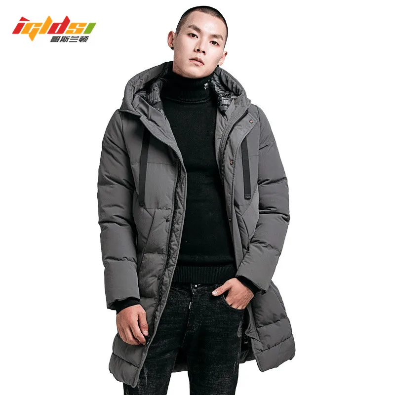 New 2018 Men's Winter Long Jacket Down Parkas Men Warm