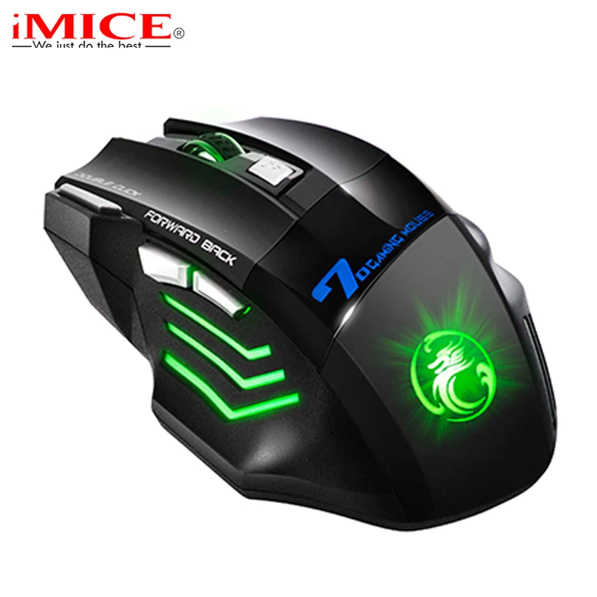 Kopen IMice X7 Bedrade Gaming Muis Professionele 7 Knoppen LED Optical Game Ergonomische Muis Muizen voor PC Laptop Computer Muis Gamer