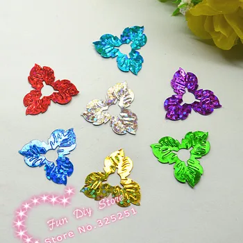

leaf sequins plastic material paillette for Christmas decoration 22*22mm 1000pcs/lot