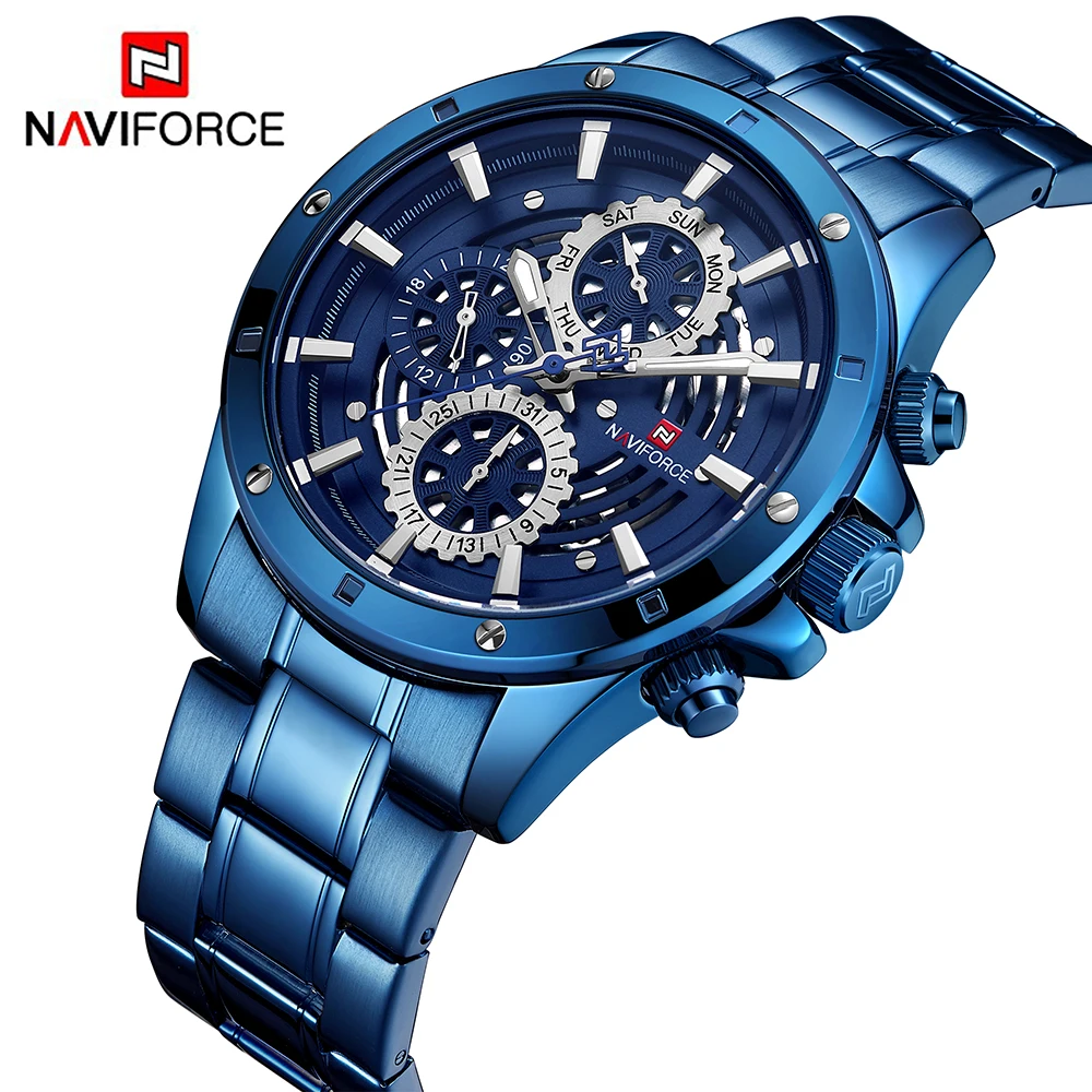 NAVIFORCE 9149 часы мужские модные спортивные кварцевые Топ бренд класса люкс