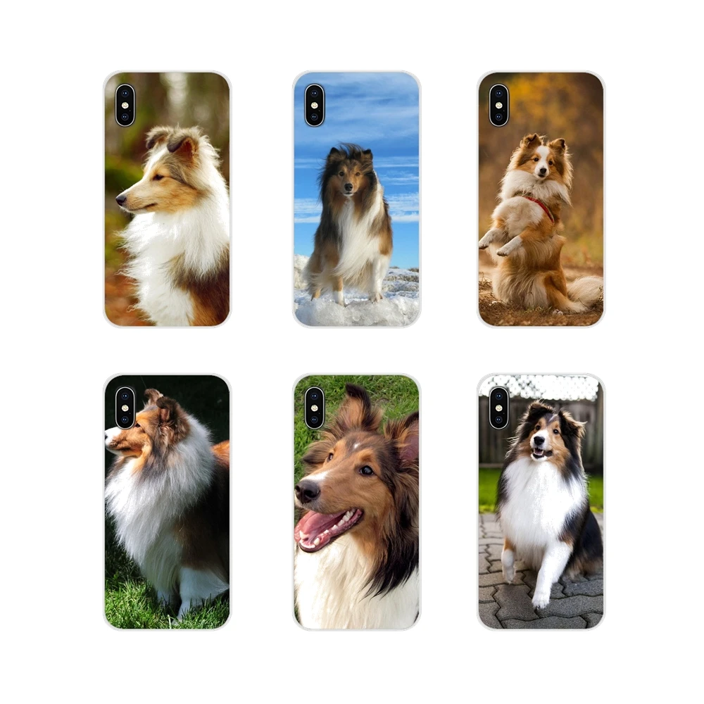 Прозрачные чехлы из ТПУ для Sony Xperia Z Z1 Z2 Z3 Z5 compact M2 M4 M5 C4 E3 T3 XA Huawei Mate 7 8 Y3II Shetland Sheepdog dog