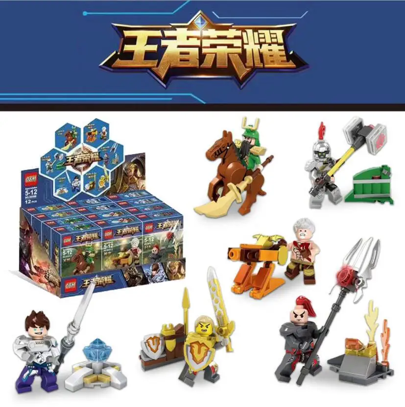 

6PCS/set New Enlighten 1501 AB Figures One of China Romance the Three Kingdoms Building Blocks Toys For Children Lepin