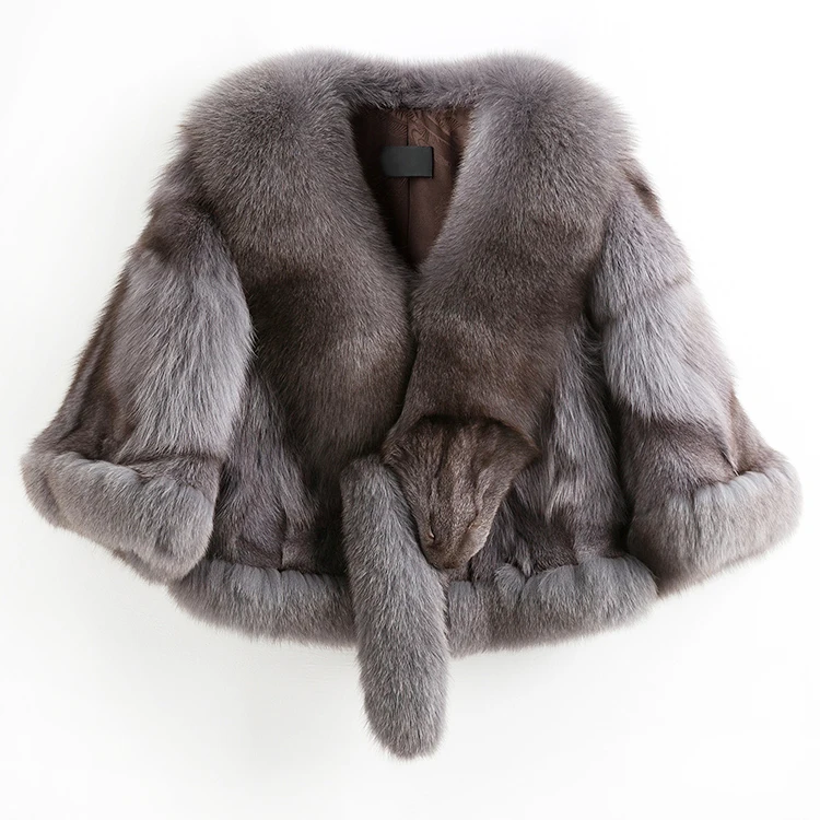 Clearance AYUNSUE Natural Fox Fur Coat Female Jacket Winter Jacket Women Clothes 2019 Cape Coat Women Luxury Outwear Abrigo Mujer MY3528 3