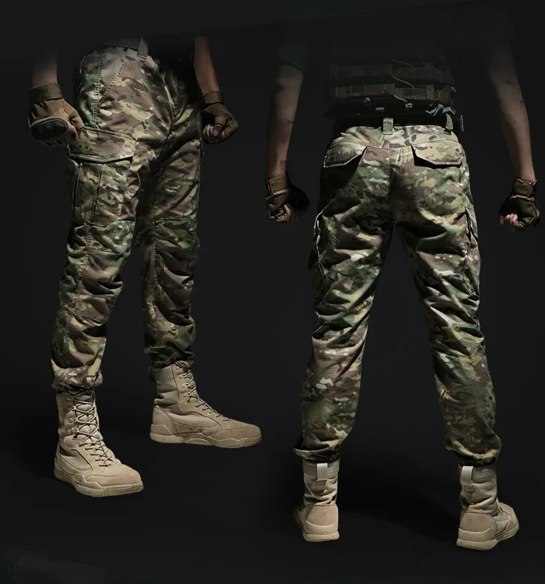 CQB Outdoor Camping Hiking Tactical Military Men's Pants Trekking Trousers Camouflage Pants for Climbing Training Trousers