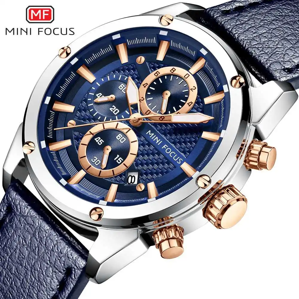 Men Watches 2019 MINIFOCUS Fashion Sport Quartz Clock Mens Watches Top Brand Luxury Waterproof Chronograp Men's Wrist Watch 2019 (7)