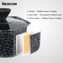 Кастрюля для супа Пшено рис каменная кастрюля с антипригарным покрытием горшок для пищевая добавка Горячая кухонный глечик для молока толстые домашние 5