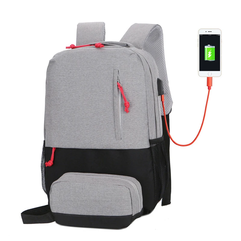 

New Fashion College USB Charging Man Backapck Woman Laptop Back Pack Travel Bag School Bags For Teenage Girls Mochila Bagpack