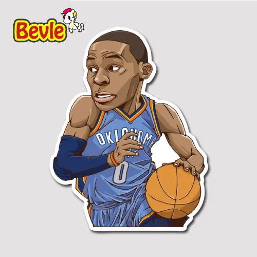 

Bevle 9336 Bastetball Super Star Russell Westbrook Waterproof Stickers Laptop Luggage Fashion Car Graffiti Cartoon Sticker