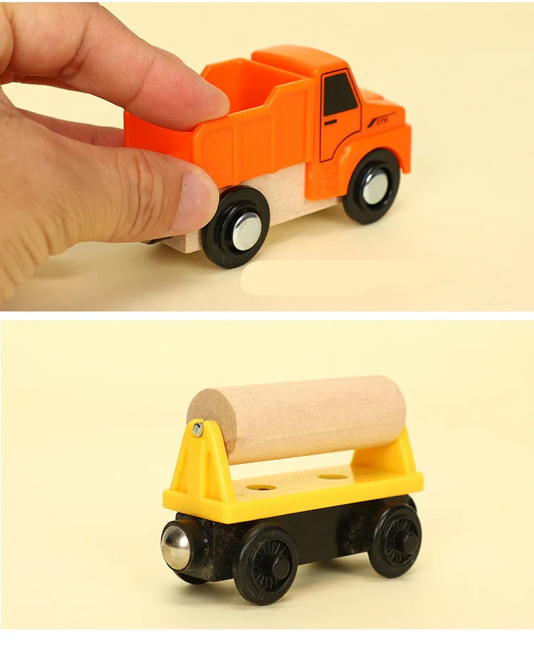 EDWONE деревянные магнитные Поезд Самолет Деревянные железные дороги трек автомобиль аксессуары для грузовиков игрушка для детей Fit дерево
