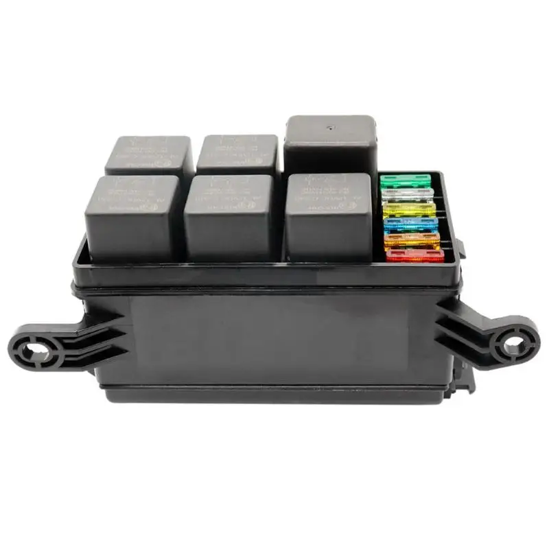 

12V Marine 6-Way Caja Fusibles Reles Fuse Relay Box 6-Slot Blade Holder Block Plastic for Motor-Home Automotive Car Accessories